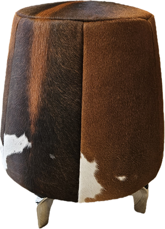tabouret en peau de vache